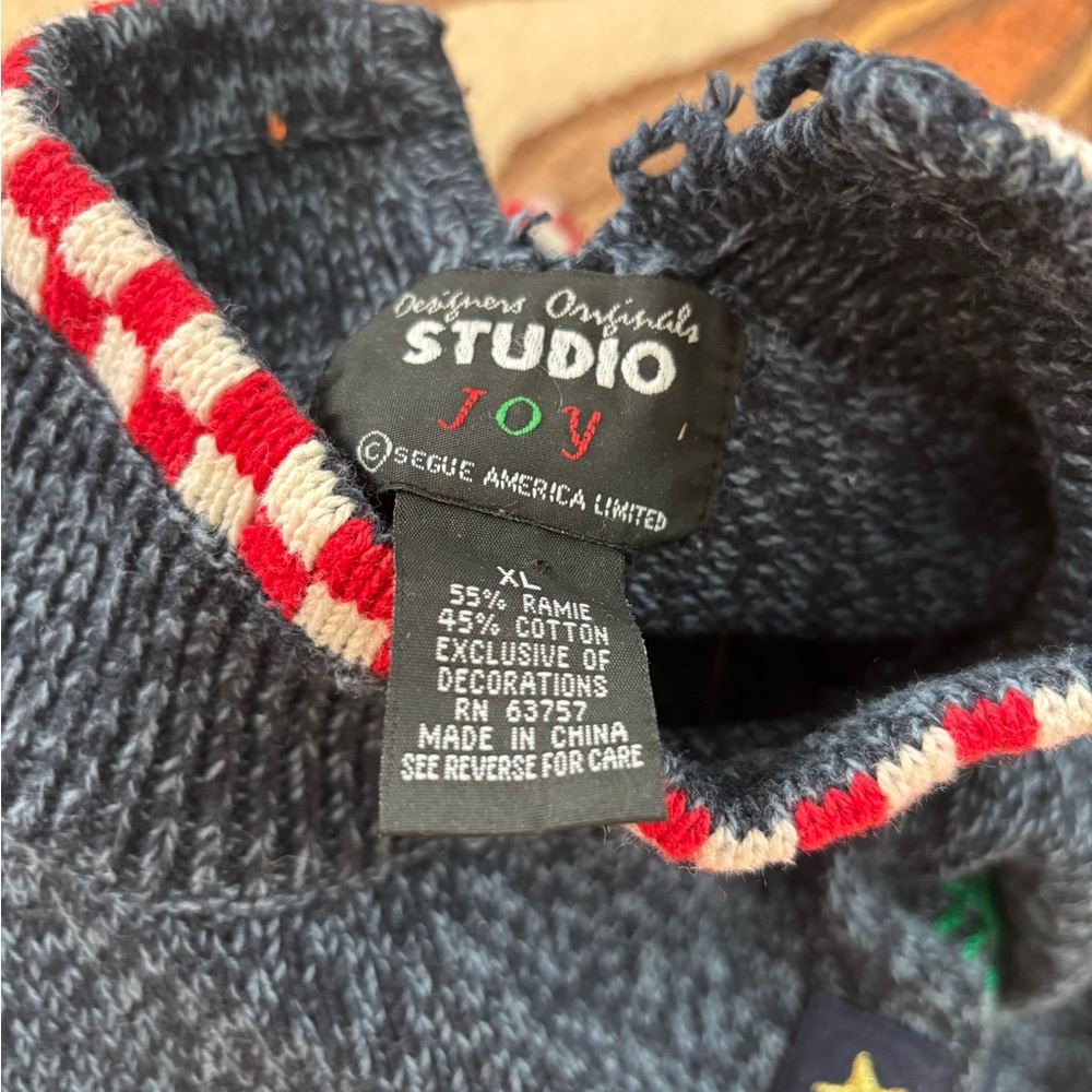 Designers Originals Festive Navy Christmas Sweater - Picture 9 of 9